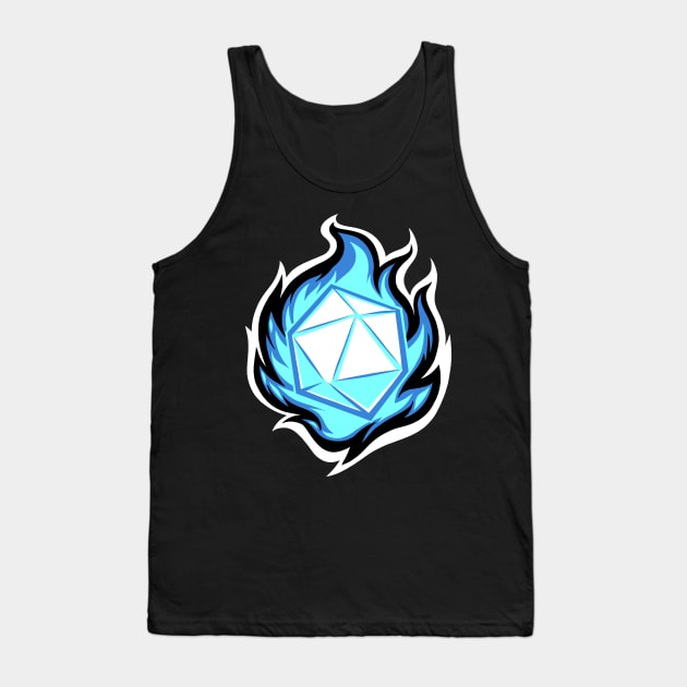 Flaming d20 V4 Tank Top by d20Monkey